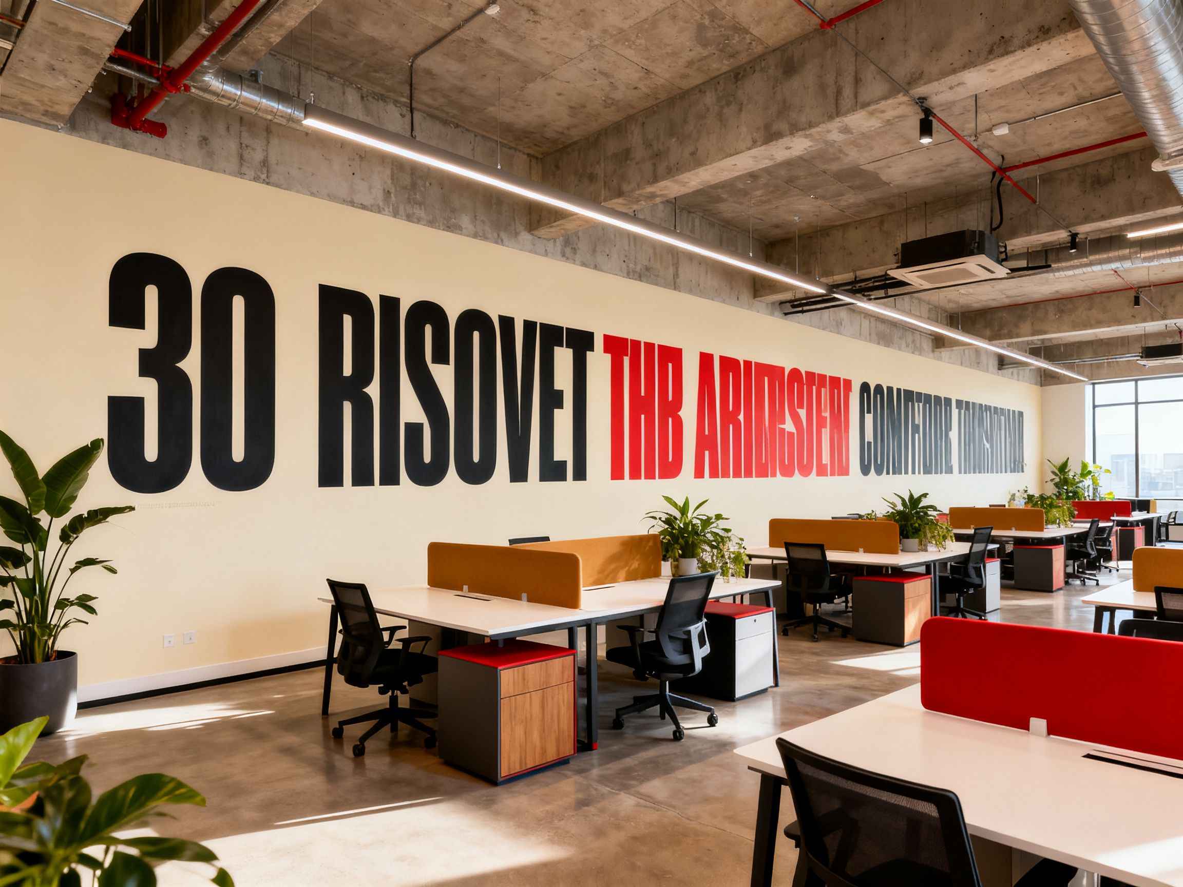Open-space tech — manifesto typographique 30 m